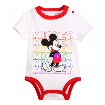 Shop Disney Body 100% algodón Mickey Mouse manga corta para bebés de 12 a 18 meses