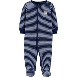 Carter's enterizo a rayas tipo snap-up footie serie sleep & play 100% algodón manga larga para bebés niños de 0 a 3 meses