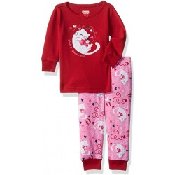 Gymboree Pijama 2 piezas polo y pantalón de gata 100% algodón para bebés niñas de 6 a 12 meses