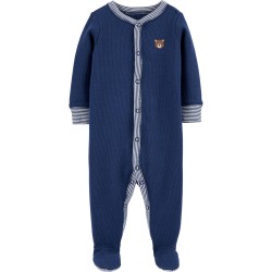 Carter's Pijama Enterizo tipo oso 100% algodón térmico manga larga para bebé niño o niña recién nacida