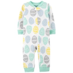 Carter's Pijama Easter Tipo Zip Up Colección Sleep & Play 100% algodón manga larga para Bebés Niñas Recién Nacidas
