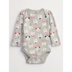 Baby Gap Body con diseño de osos polares 100% algodón manga larga para bebé niña de 3 a 6 meses