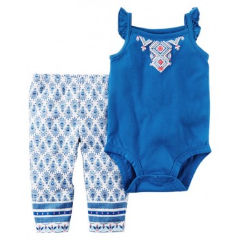 Carter's pack de piezas body + pantalón 100% algodón para bebé niñas de 18 a 24 meses