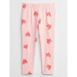 Baby Gap Pantalón tipo Leggings rosado con corazones para niña de 4 años