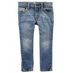 OshKosh Pantalón Jeans pitillo Indigo Bright Wash para bebé niño de 12 a 18 meses