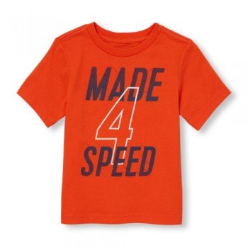 The Children's Place Polo "Made 4 Speed" 100% algodón manga corta  para niños de 18 a 24 meses