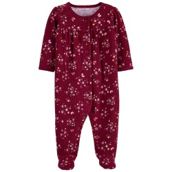 Carter's Pijama Enterizo Floral 100% Algodón Térmico para Bebé Niña de 0 a 3 Meses