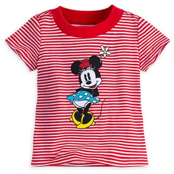 Shop Disney polo a rayas 100% algodón con gráfico de Minnie Mouse para bebé niña de 18 a 24 meses