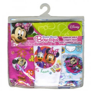 Disney Pack de 3 calzoncitos Minnie Mouse 100% algodón para niñas de 2 años