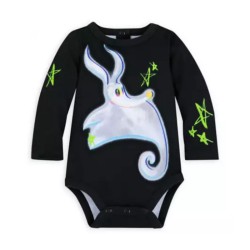 ShopDisney Body Negro Pesadilla antes de Navidad de Tim Burton 100% algodón organico manga larga para bebé niño de 12 a 18 meses
