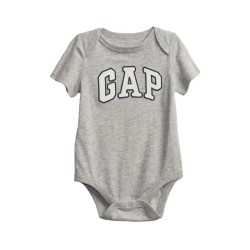 Baby Gap Body gris 100% algodón manga corta para bebé niña de 3 a 6 meses