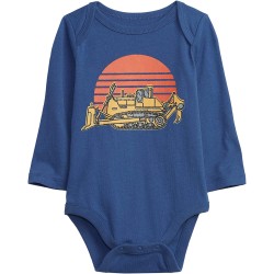 Baby Gap Body Azul con Diseño de Tractor 100% algodón manga larga para bebé niño de 3 a 6 meses
