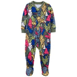 Carter's Enterizo Pijama 100% Poliester Manga Larga Con Diseño de Dinosaurios bebé niño de 6 a 9 meses