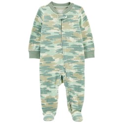 Carter's Pijama Enterizo Térmico de Camuflaje Manga Larga para Bebé Niño de 0 a 3 Meses