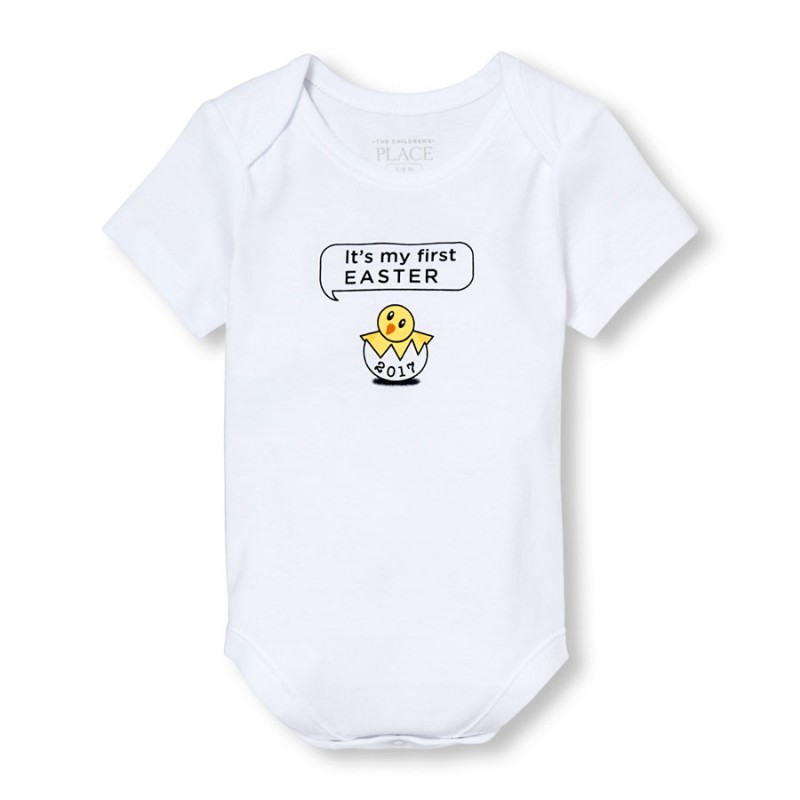 The Children S Place Enterizo Unisex Manga Corta 100 Algodon Para Bebe De 3 A 6 Meses