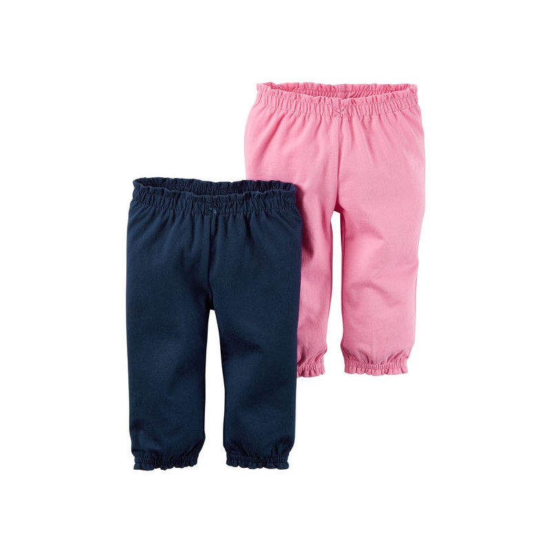 Carter's Lima Pack 2 pantalones Babysoft para bebé niña a 9 meses