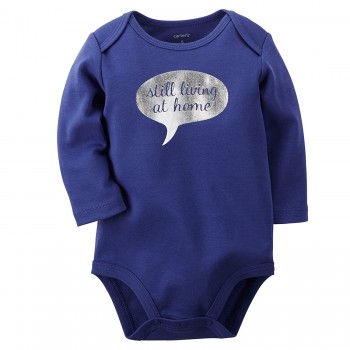 Carter's Body azul 100% algodón manga larga para bebé niña de 0 a 3 meses