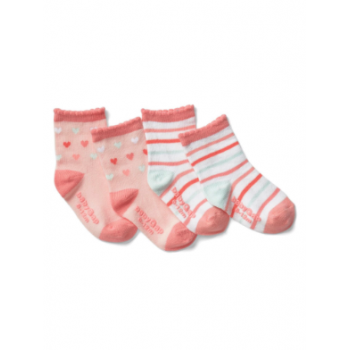 Baby Gap Pack 2 pares de medias con corazones para bebé niña de 0 a 6 meses